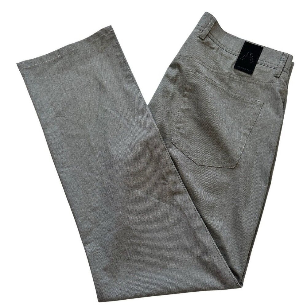 Alberto Ceramica Pants Mens 32x34 Gray Straight Leg Modern Fit Performance